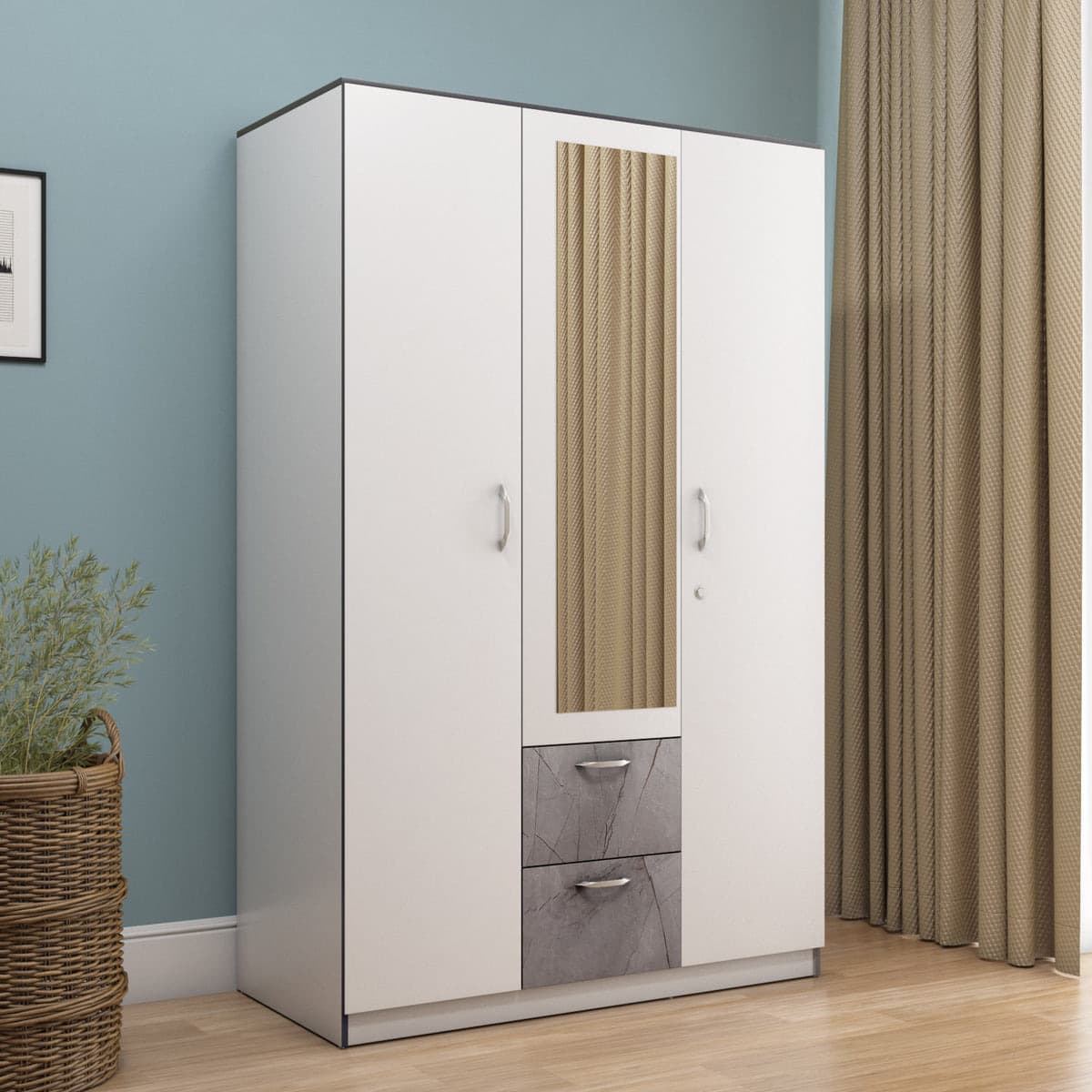 Marbito 3 Door Wardrobe with Mirror